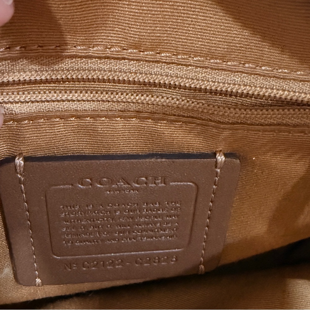 Coach Ivory Crossbody Bag with Black and Red Strap - Picture 3 of 3